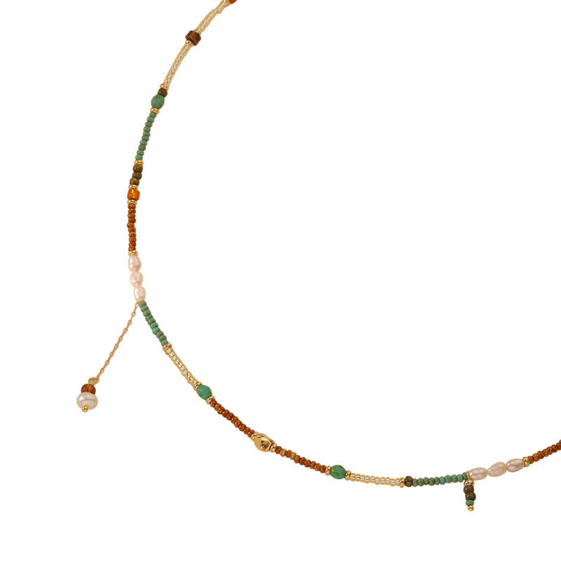 Wholesale Stacked Millet Beads Colorful Beaded Necklace